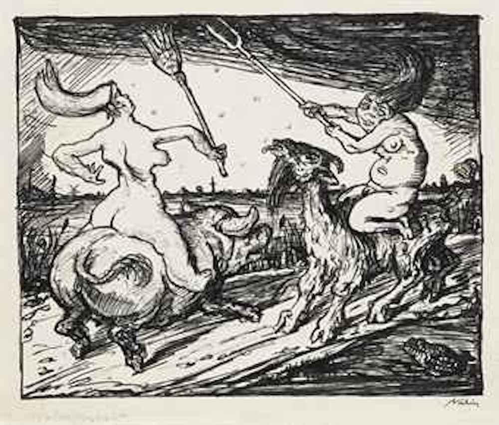 Walpurgis Nacht - Drawing by A. Kubin - 1920