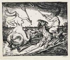 Antique Walpurgis Nacht - Drawing by A. Kubin - 1920