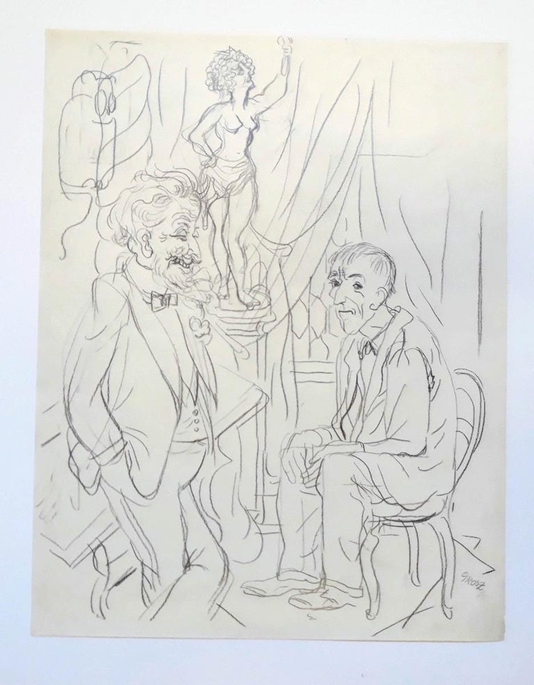 George Grosz - The Fifth Wheel - 1934 - China Ink Drawing ... George Grosz - The Fifth Wheel - 1934 - China Ink Drawing ...