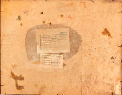 Paysage en gris . Huile sur panneau originale d'O. Amato - 1942