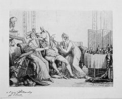L'Ane Galant - Original Etching and Drypoint by E. Nicolle - 1876