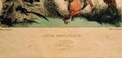 Songe Drolatique - Lithographie originale d'Henri Monnier - 1830