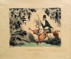 Songe Drolatique - Original Lithograph by Henri Monnier - 1830