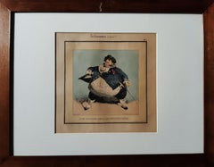 A Victim of the Old System - Lithographie d'Henri Monnier - 1834