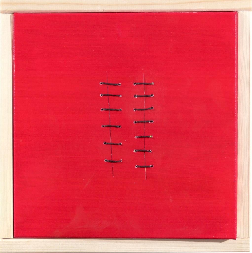 Seams on Red is an original artwork realized by the Italian contemporary artist Mario Bigetti in 2019.

Acrylic painting on canvas, twine and seams.

A minimal wood frame is included.

Mint conditions.

The artwork is realized with red acrylic