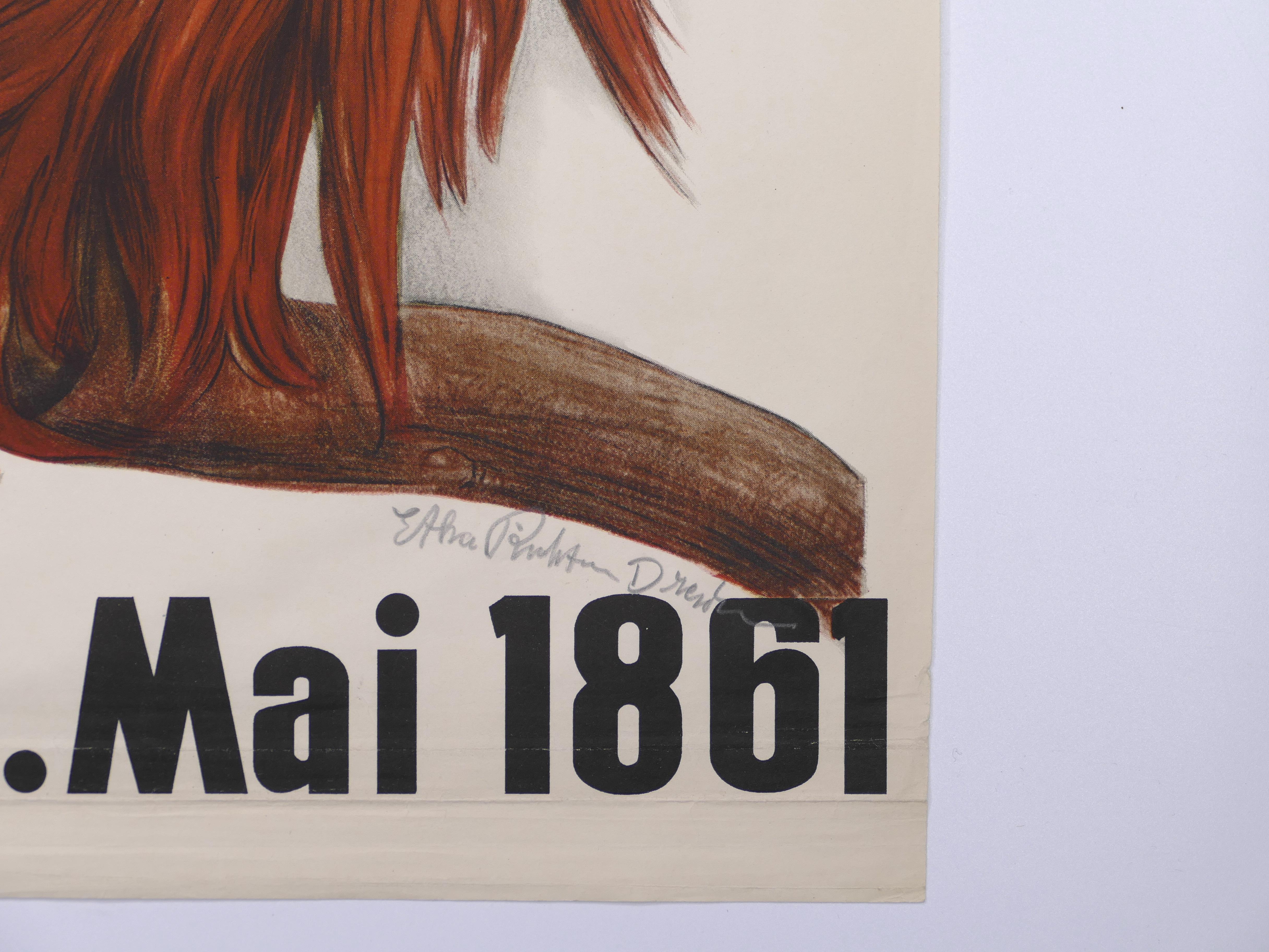 Dresden Zoological Garden - Offset Print After Etha Richter - 1960s For Sale 1