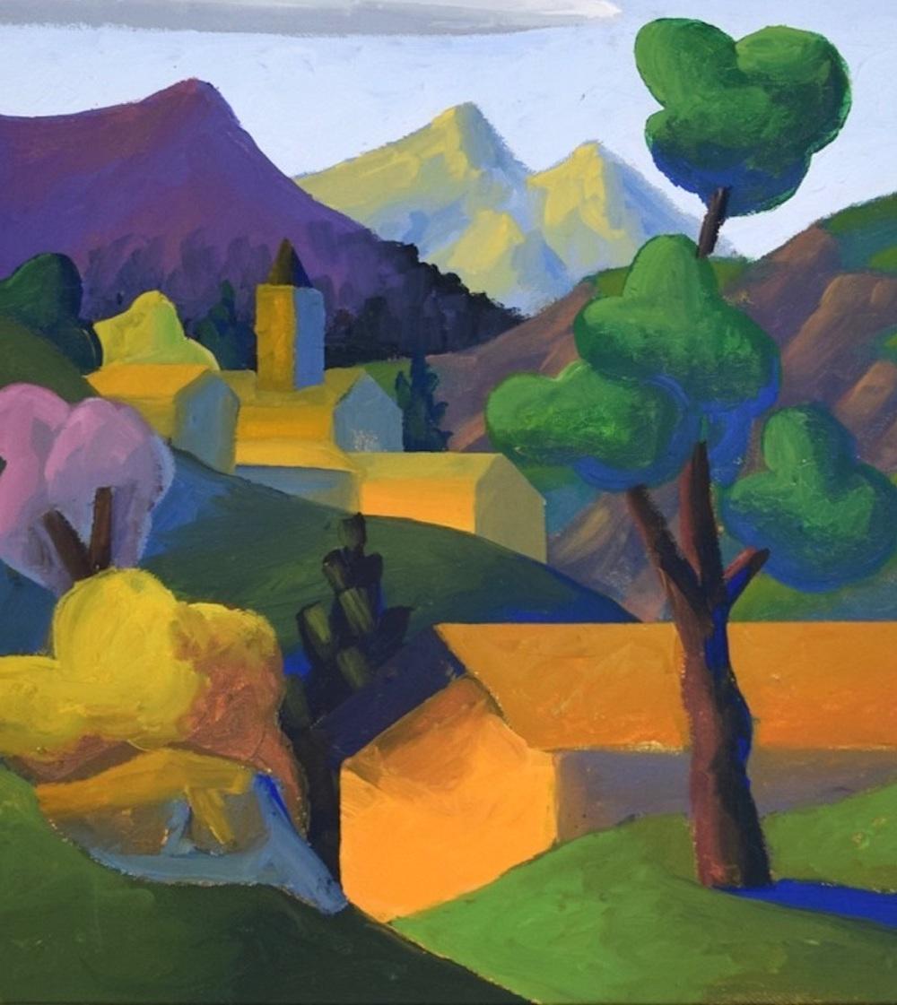 The Valley - Original Oil on Canvas by Salvo - Late 20th Century - Painting by Salvatore 