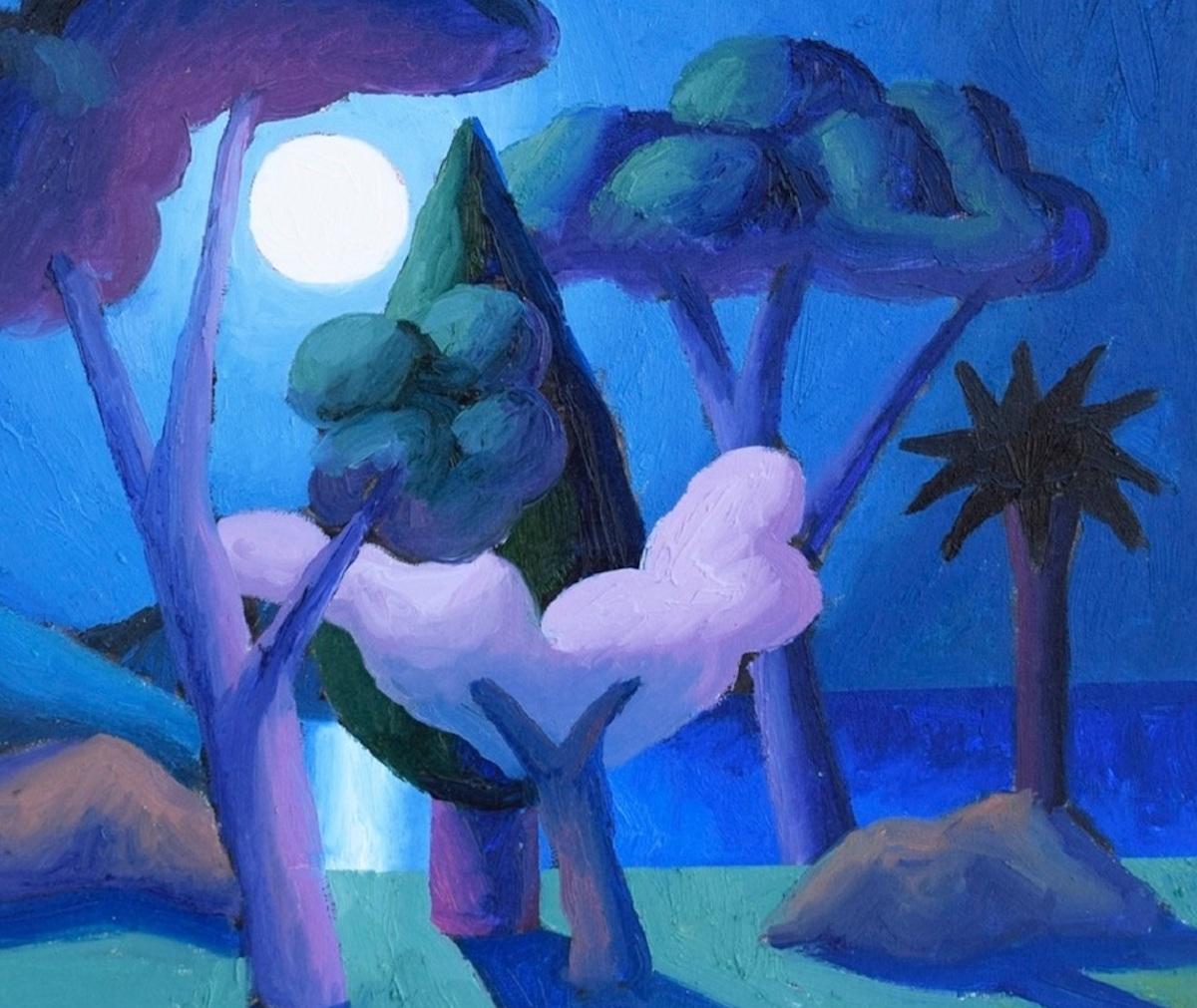 Moonlight - Original Oil on Canvas by Salvo - 2008 - Painting by Salvatore 