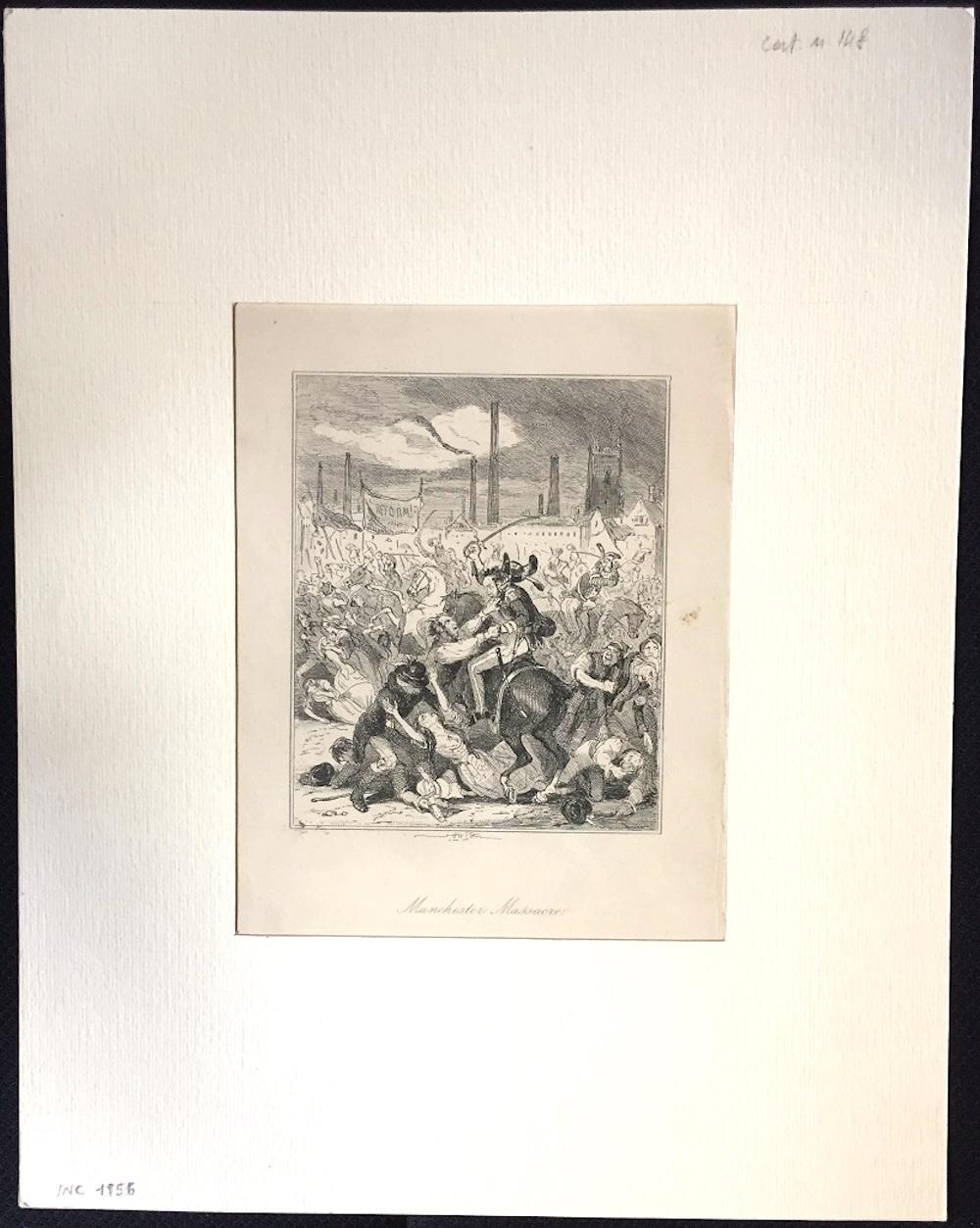 Manchester Massacre - Original Etching by PHIZ - Mid 19th Century  - Print by Browne Hablot Knight 