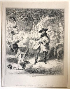 Courtnay Shooting Lieut Bennett - Etching by PHIZ - Mid 19th Century 