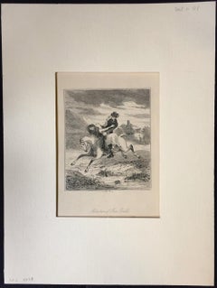 Abduction of Miss Gould - Etching by PHIZ - Mid 19th Century