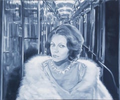 Mata Hari en el Orient Express - Óleo sobre lienzo de G. Montesano - 2017/18