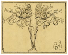 Fruit Tree - Charcoal on Paper by A. Mérodack-Jeanneau