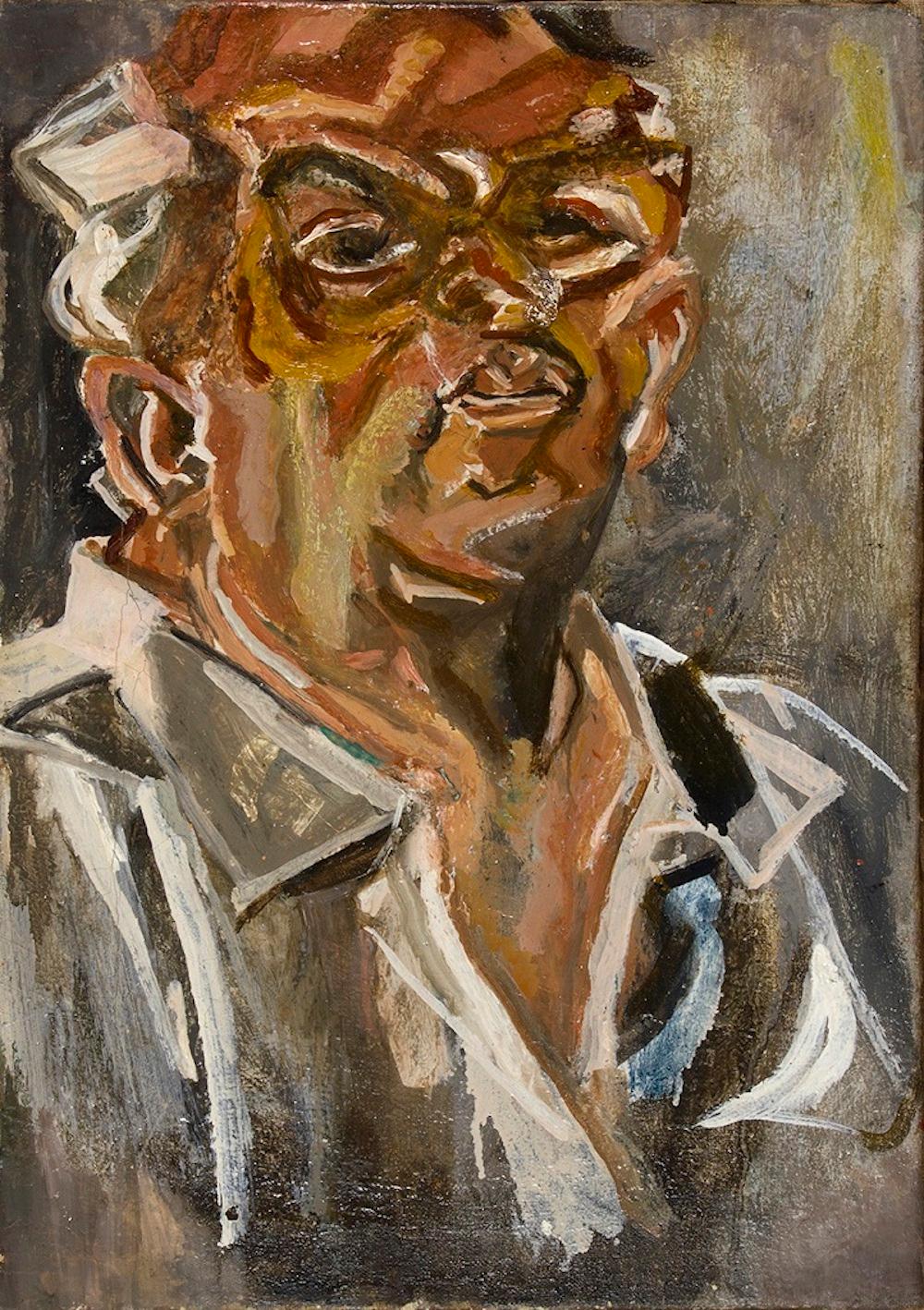 Marco Di Sefano Portrait Painting - Self-Portrait - Oil on Canvas by Marco Di Stefano - 2000s