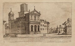 Chiesa di S. Caterina di Siena -  Original Etching by G.B. Falda - Late 1600