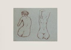 Nude Women - Pastel Drawing - Mid 20th Century