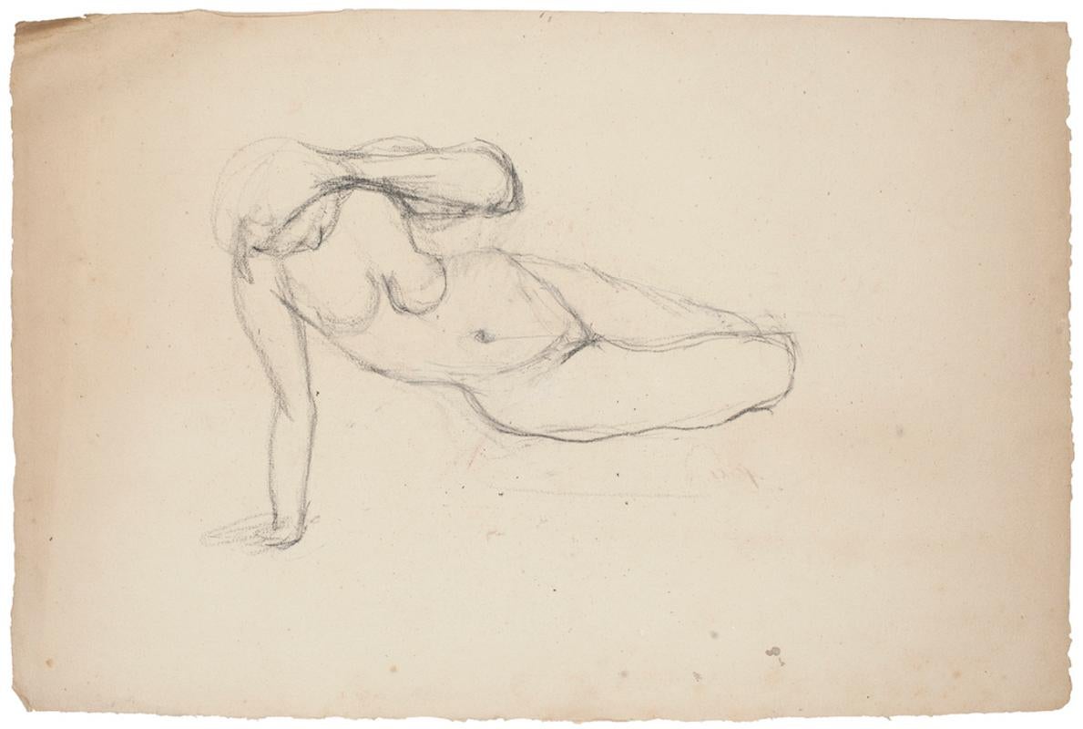 8 Original Nude Pen, Pencil and China Ink Drawings by French Master 20th Century For Sale 4