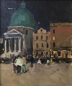 Venice - Oil on Canvas by Giovanni Malagodi - Mid 20th Century