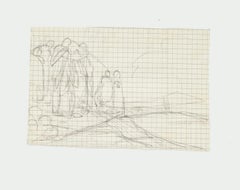 Figures - Pencil Drawing by G. Galantara - Early 20th Century