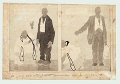 Figures - Ink, Pencil and Watercolor Drawing by G. Galantara - Early 20th Century