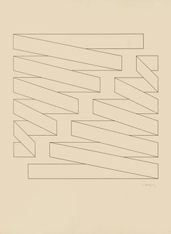 Struttura - Disegno originale a penna di Nicola Carrino - 1969