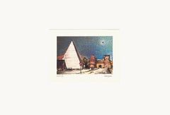 Piramide Cestia - Rome - Etching by Giuseppe Megna - 1972