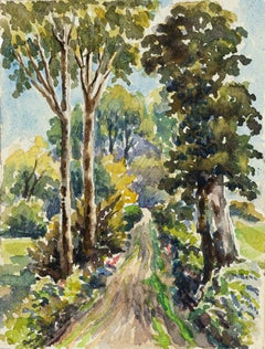 Forest - Watercolor by French Master - Mid 20th Century