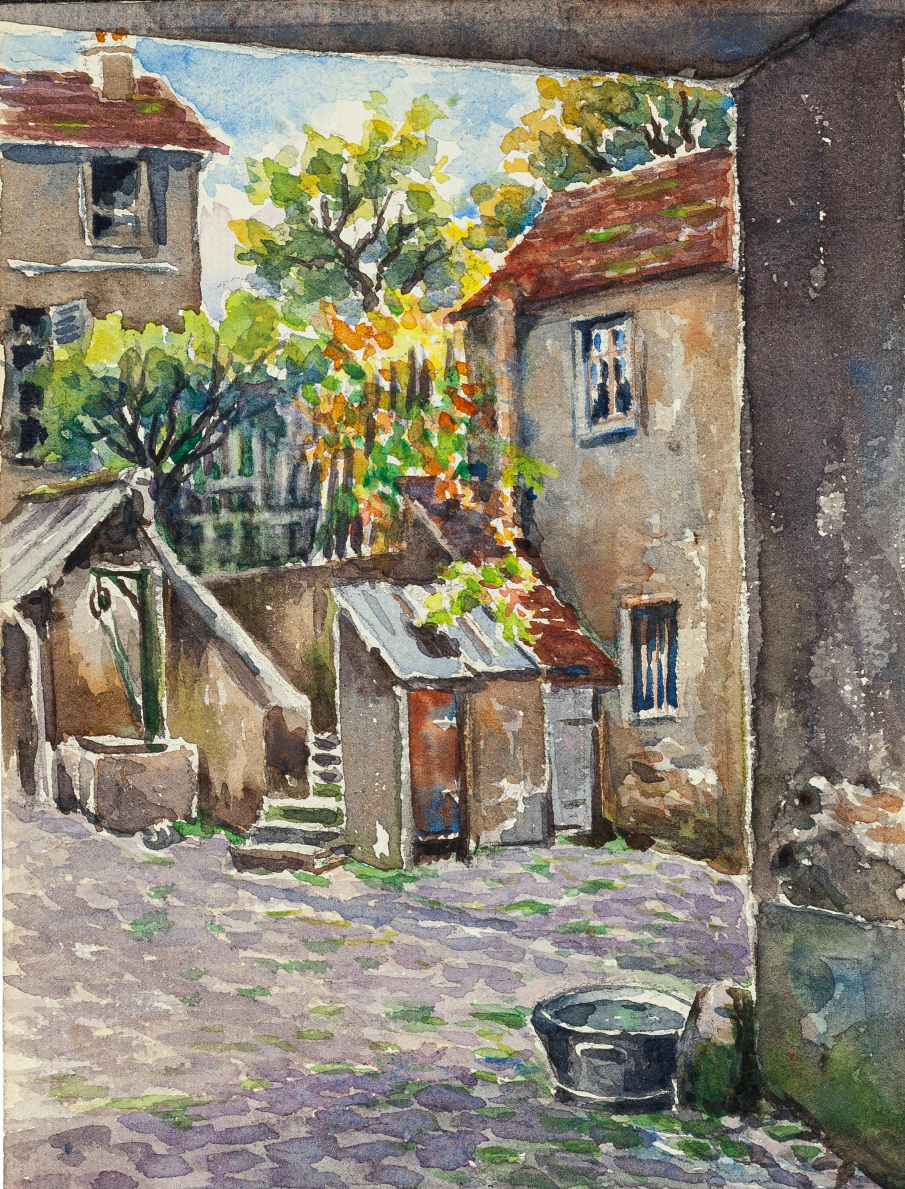 Countryside - Watercolor by French Master - Mid 20th Century