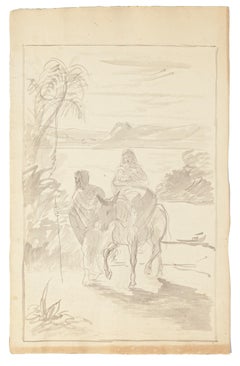 Life of Jesus - Collection of 5 Ink and Watercolor Drawings - 20th Century