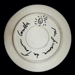 Ceramic Plate - Original Mixed Media by T. Cascella - 2000s