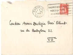 Lettera di saluti - Lettera originale di A. Magnelli - 1934