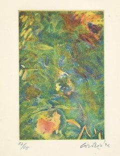 Vintage Green Composition  - Etching by Nino Cordio - 1995