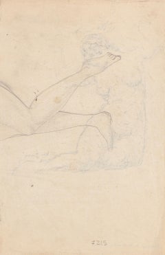 Nude - Pen Drawing - Mid 20th Century