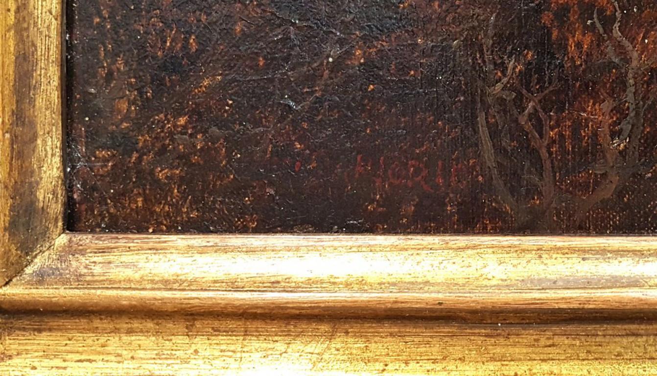 Paesaggio - Olio su tela di Giulio Aristide Sartorio - 1890 ca. in vendita 2