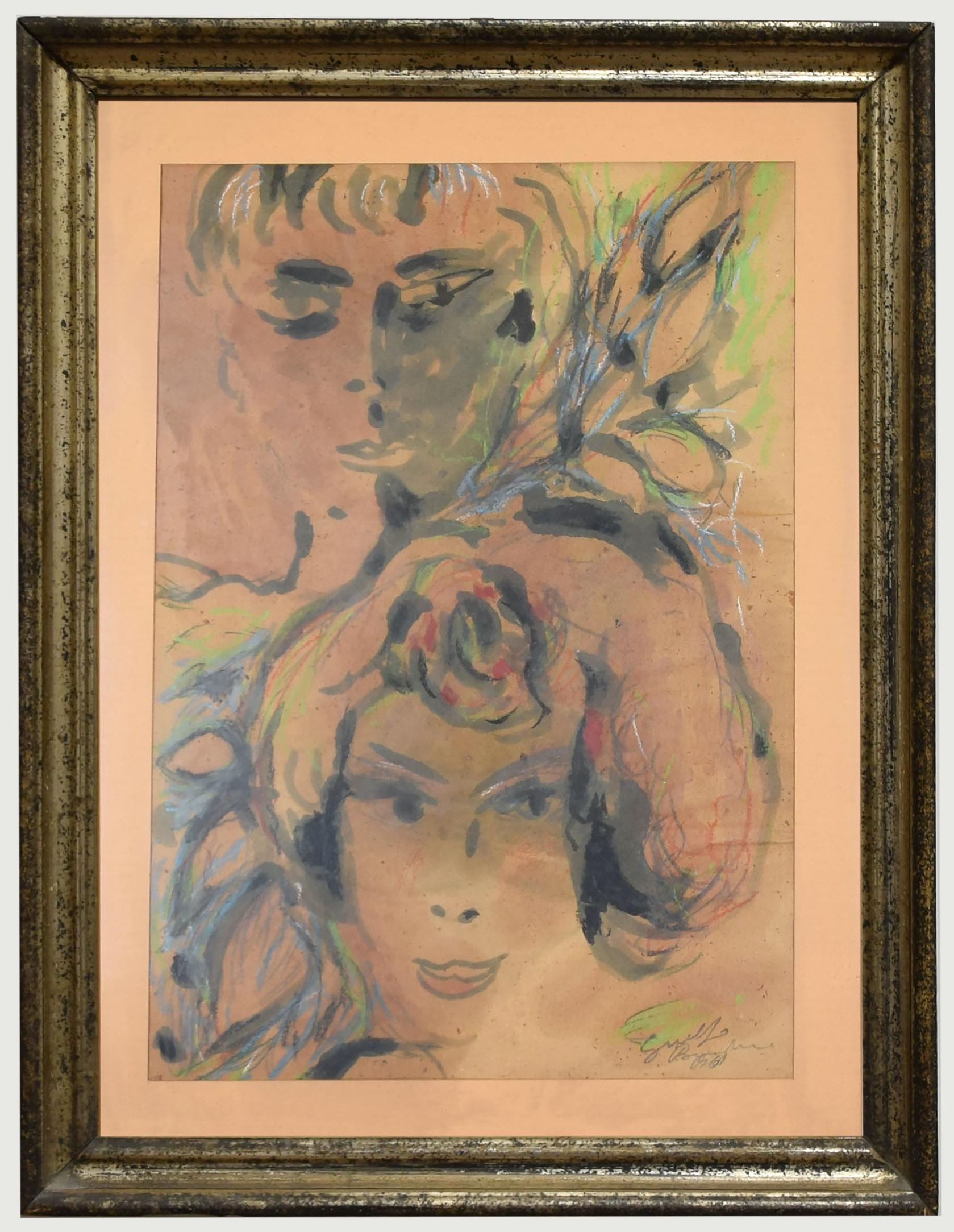 Women - Watercolor by Guelfo Bianchini - 1961 For Sale 1