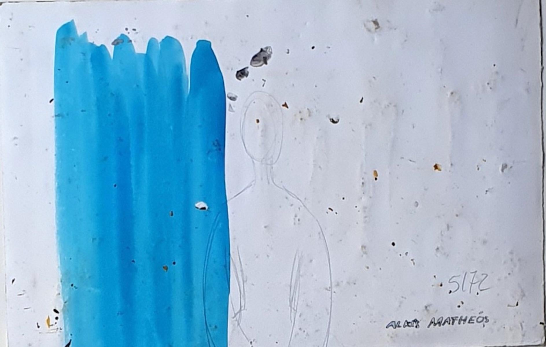 Abstract Composition - Tempera by A. Matheos - Painting by Alkis Matheos
