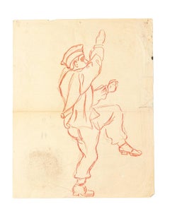 Figures - Original Pencil and Pastel Drawing - Early 20th Century