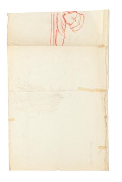 Climbing Figure - Original Pencil and Pastel Drawing - Early 20th Century