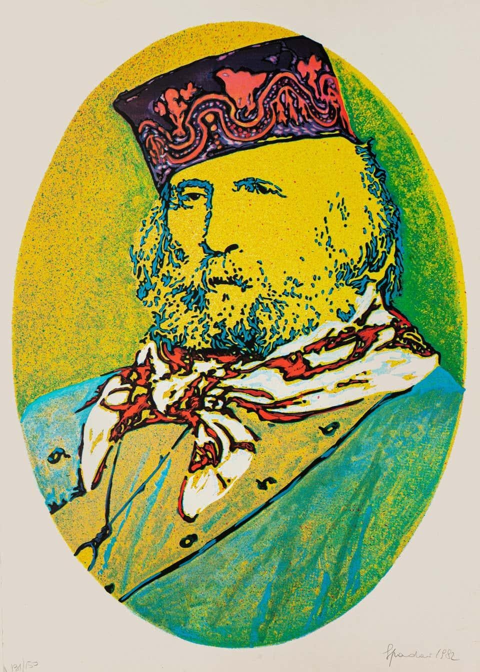 Four Portraits of Giuseppe Garibaldi - Contemporary Print by Gian Giacomo Spadari