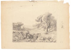 Landscape - Pencil Drawing - Mid 20th Century