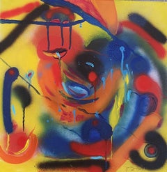 Composition - Acrylique sur toile de M. Goeyens - Années 2000