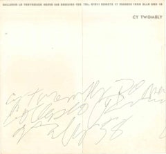 Vintage Cy Twombly Exhibition Leaflet - 1958