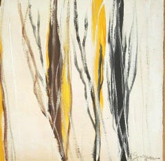 Alberi neri e marroni - Acrilico su tavola di M. Goeyens - 2019