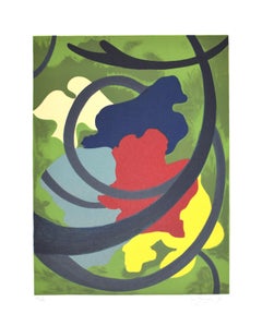 Abstract Composition - Original Screen Print by A. Fanfani - 1972