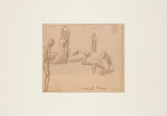 Figures - Original Watercolor by Pericle Fazzini - 1932