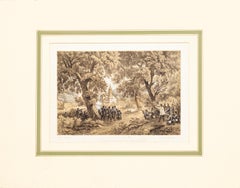 Attacco a San Fermo da Garibaldi - Lithograph by Carlo Perrin - 1860