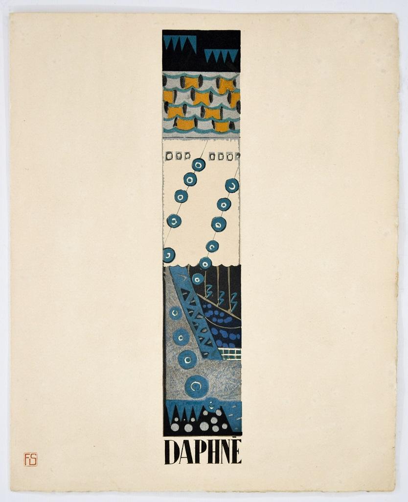 Fernand Simeon Abstract Print – Daphne - Lithographie von F. Siméon - 1925
