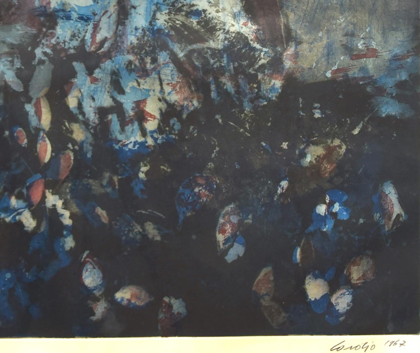 Image dimensions: 48 x 64

Flower Composition is an original mixed color etching realized by Nino Cordio in 1967.

Hand signed and dated on the lower right margin. 

Numbered on the lower left margin. Ed. 1/14.

Image dimensions: 48 x 64