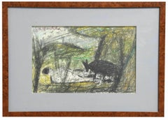 M-108533 - Charcoal Drawing by N. Gattamelata - 1970s