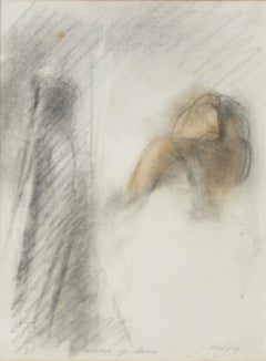 Study for "Sense N.4" - Original Pastel Drawing by Piero Guccione - 1985